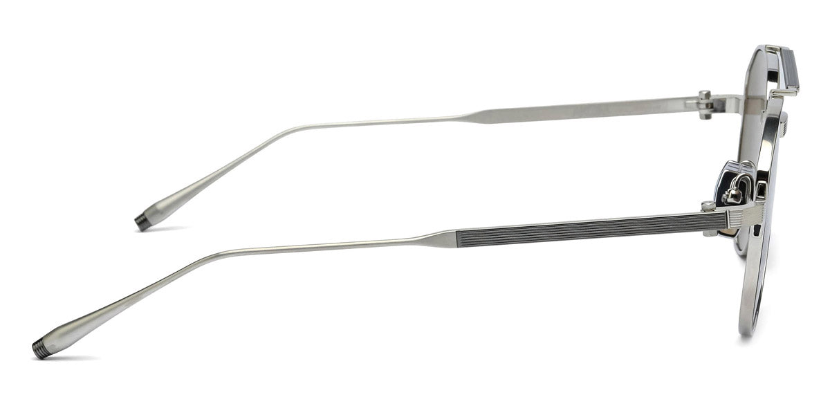Akoni® Helios AKO Helios 521B 57 - Brushed Silver/Black Rhodium/Black Enamel / Dark Gray AR Sunglasses