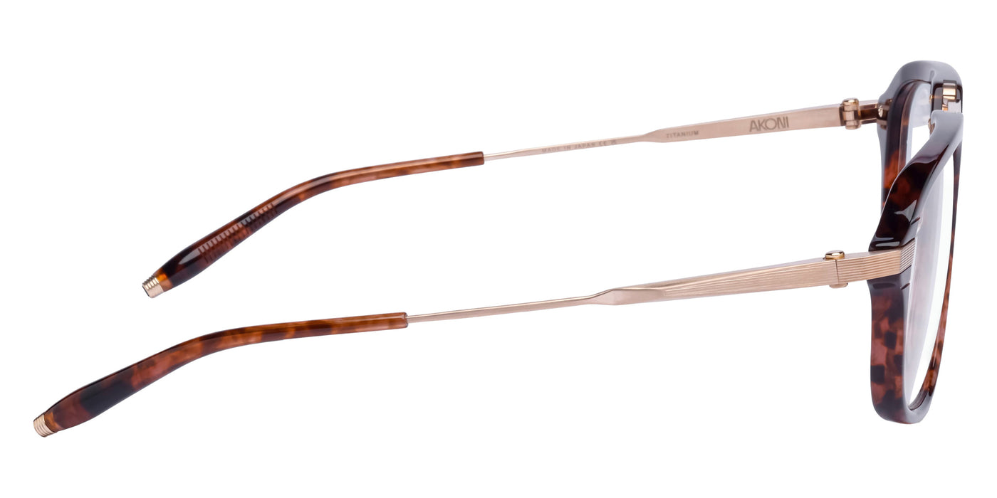 Akoni® Iras AKO Iras 524B 56 - Dark Havana/Brushed 12k Gold Eyeglasses