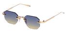 Akoni® Juno-One AKO Juno-One 308E 47 - 12k Gold w/Black Palladium / Dark Blue to Yellow Sunglasses