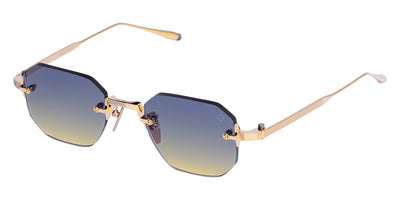 Akoni® Juno-One AKO Juno-One 308E 47 - 12k Gold w/Black Palladium / Dark Blue to Yellow Sunglasses