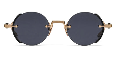 Akoni® Jupiter AKO Jupiter 519A 46 - Brushed 12k Gold/Crystal Black Acetate Sideshield / Dark Gray AR Sunglasses