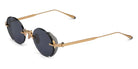 Akoni® Jupiter AKO Jupiter 519A 46 - Brushed 12k Gold/Crystal Black Acetate Sideshield / Dark Gray AR Sunglasses