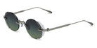 Akoni® Jupiter AKO Jupiter 519B 46 - Brushed Black Palladium/Crystal Gray Acetate Sideshield / Dark Gray to Olive AR Sunglasses