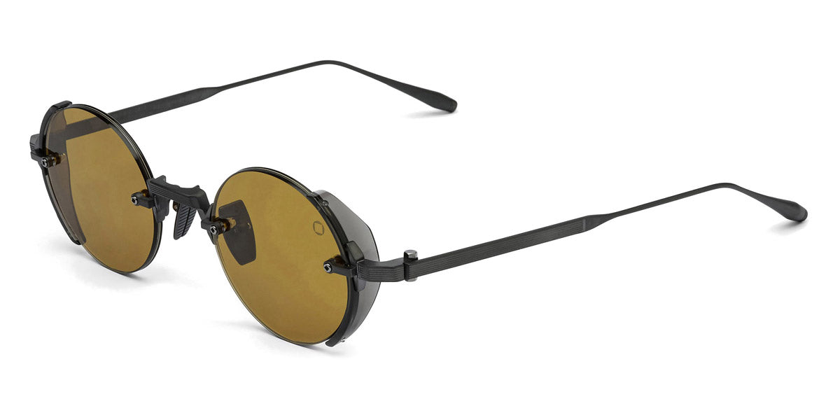 Akoni® Jupiter AKO Jupiter 519C 46 - Black Iron/Crystal Black Acetate Sideshield / Senape AR Sunglasses