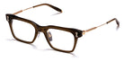 Akoni® Kepler AF AKO Kepler AF 407C 49 - Olive/Brushed White Gold Eyeglasses