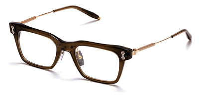 Akoni® Kepler AF AKO Kepler AF 407C 49 - Olive/Brushed White Gold Eyeglasses