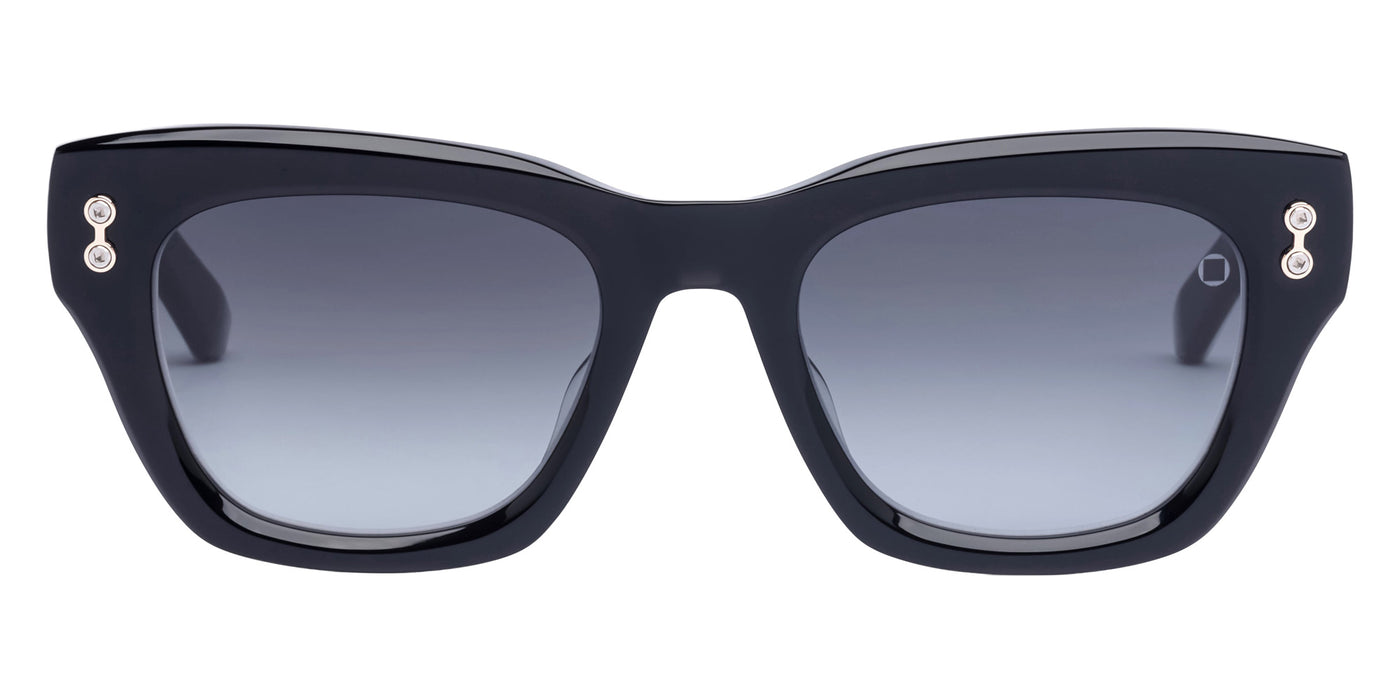 Akoni® Nebula AKO Nebula 527A 50 - Crystal Black/12k Gold / Dark Gray to Light Gray Sunglasses