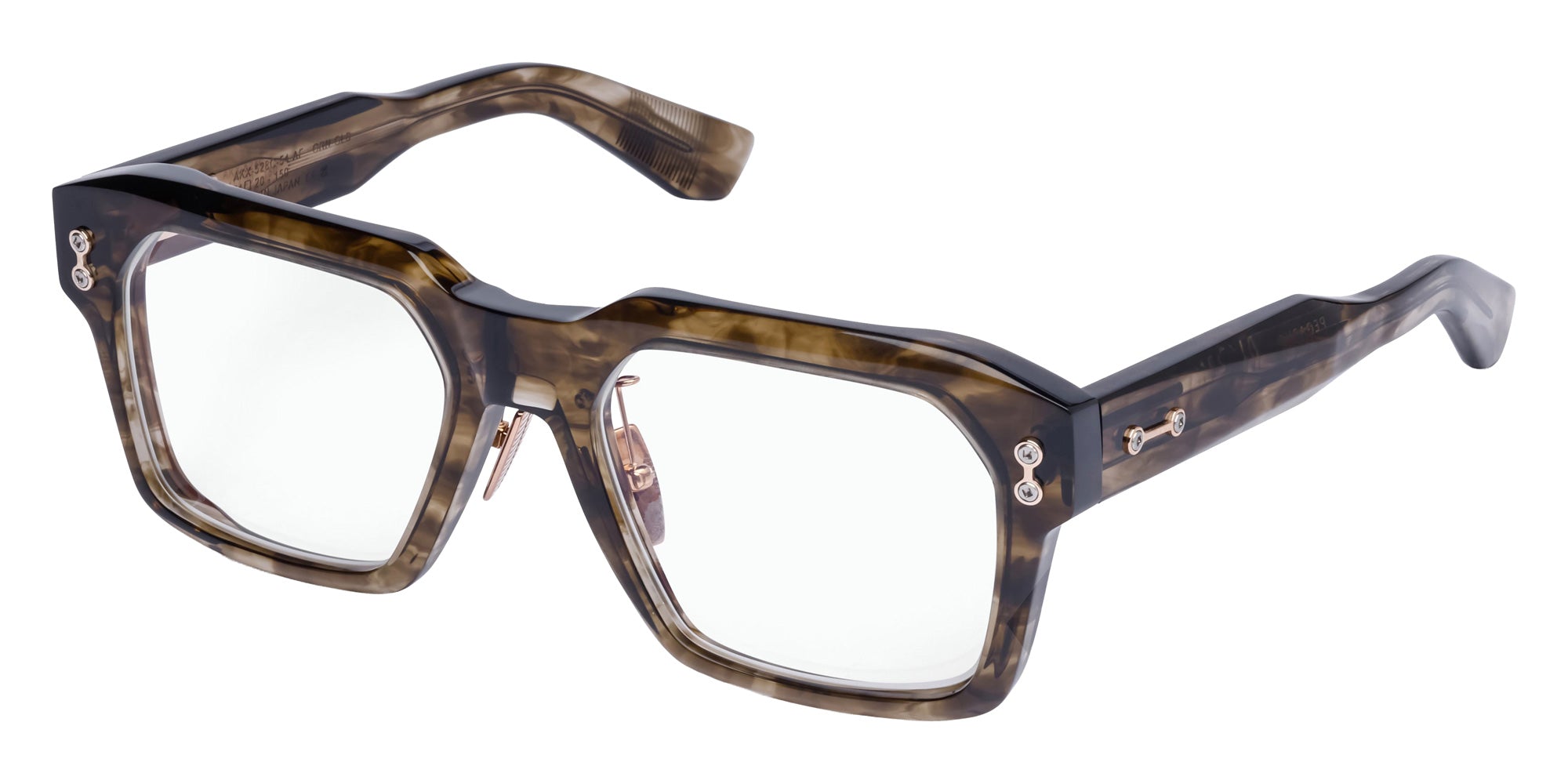 Akoni® Pegasus AF AKO Pegasus AF 528C 54 - Green Swirl/12k Gold Eyeglasses
