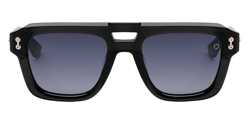 Akoni® Perseus AKO Perseus 531A 54 - Solid Black/12k Gold / Dark Gray to Light Gray Sunglasses