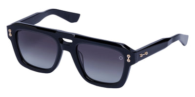 Akoni® Perseus AKO Perseus 531A 54 - Solid Black/12k Gold / Dark Gray to Light Gray Sunglasses