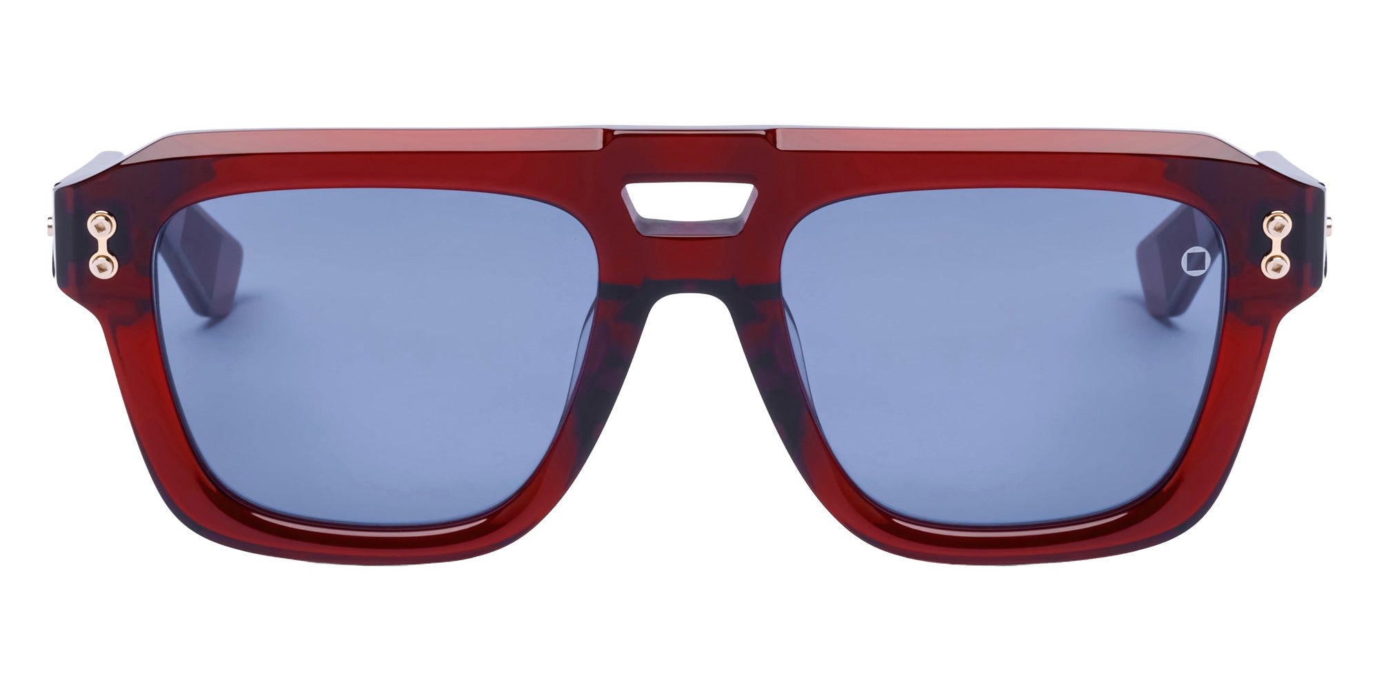 Akoni® Perseus AKO Perseus 531D 54 - Crystal Burgundy/12k Gold / Dusty Blue Sunglasses