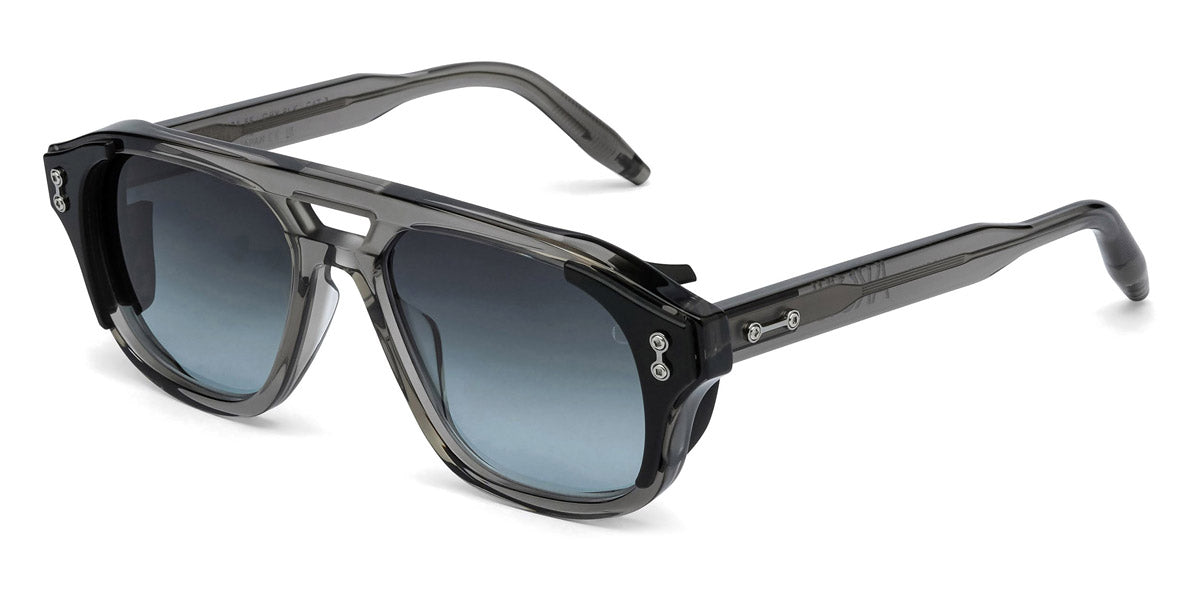 Akoni® Phoenix AKO Phoenix 517A 55 - Crystal Gray/ Black/Black Palladium / Dark Gray to Light Gray Sunglasses
