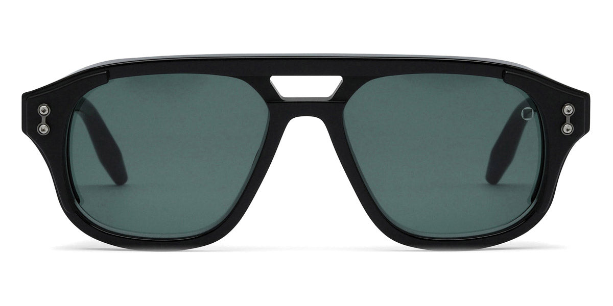 Akoni® Phoenix AKO Phoenix 517B 55 - Black/ Matte Black/Black Rhodium / Deep Emerald Green AR Sunglasses