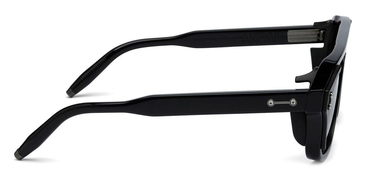 Akoni® Phoenix AKO Phoenix 517B 55 - Black/ Matte Black/Black Rhodium / Deep Emerald Green AR Sunglasses