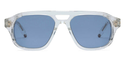 Akoni® Phoenix AKO Phoenix 517C 55 - Crystal Clear/Brushed 12k Gold/Machine Silver / Dusty Blue AR Sunglasses