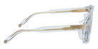 Akoni® Phoenix AKO Phoenix 517C 55 - Crystal Clear/Brushed 12k Gold/Machine Silver / Dusty Blue AR Sunglasses
