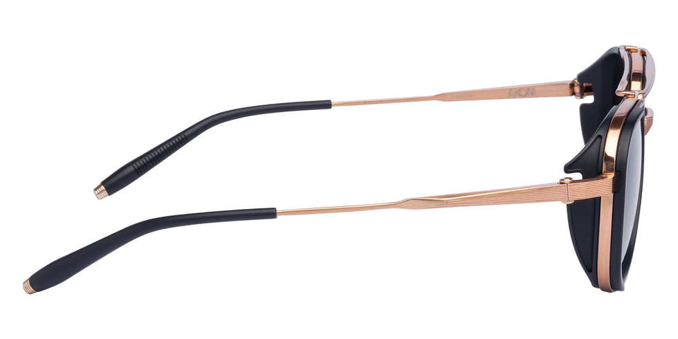 Akoni® Spitzer AKO Spitzer 525A 54 - Brushed Rose Gold/Matte Black / Dark Gray to Light Gray Sunglasses