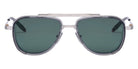 Akoni® Spitzer AKO Spitzer 525B 54 - Brushed Shiny Palladium/Crystal Gray / Deep Emerald Green Sunglasses