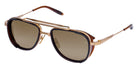 Akoni® Spitzer AKO Spitzer 525C 54 - Brushed 12k Gold/Brown / Dark Brown to Light Brown Sunglasses