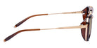 Akoni® Spitzer AKO Spitzer 525C 54 - Brushed 12k Gold/Brown / Dark Brown to Light Brown Sunglasses