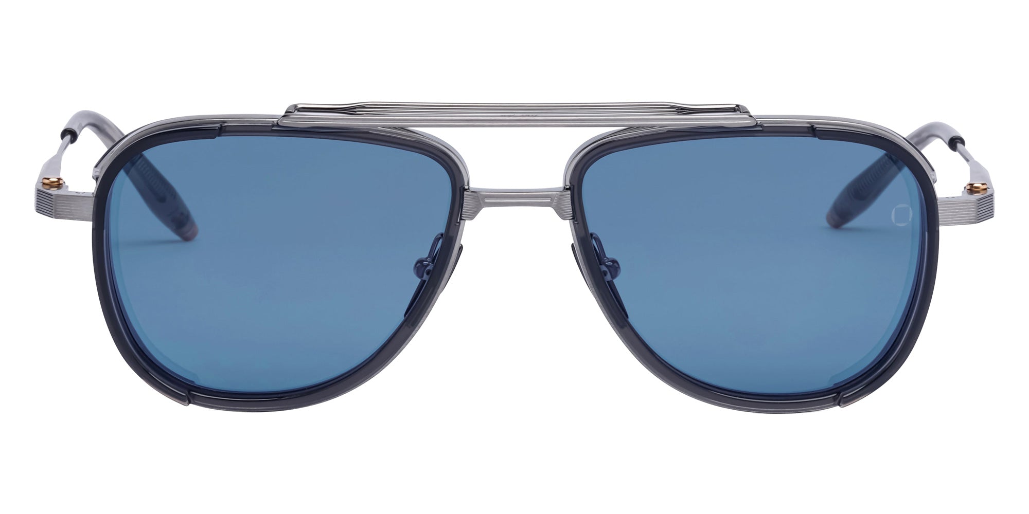 Akoni® Spitzer AKO Spitzer 525D 54 - Brushed Black Palladium/Crystal Gray / Dusty Blue Sunglasses