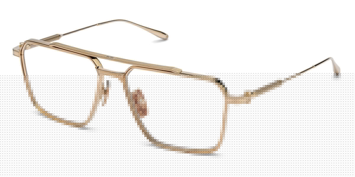 Akoni® Telesto AKO Telesto 523B 53 - Brushed 12k Gold/Shiny 12k Gold Eyeglasses