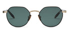Akoni® Themis AKO Themis 522A 50 - Brushed 12k Gold/ Black Enamel/Green Tortoise Swirl / Deep Emerald Green AR Sunglasses