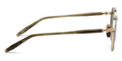 Akoni® Themis AKO Themis 522A 50 - Brushed 12k Gold/ Black Enamel/Green Tortoise Swirl / Deep Emerald Green AR Sunglasses