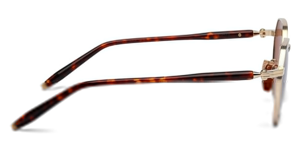 Akoni® Themis AKO Themis 522B 50 - 12k Gold / Havana/Brandy AR Sunglasses