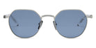 Akoni® Themis AKO Themis 522C 50 - Brushed Silver/Crystal Clear / Dusty Blue AR Sunglasses