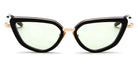 Akoni® Venus AF AKO Venus AF 414A 52 - Solid Black/White Gold / Light Olive Eyeglasses