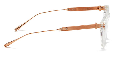 Akoni® Wise AF AKO Wise AF 418B 45 - Crystal Clear/Brushed White Gold Eyeglasses