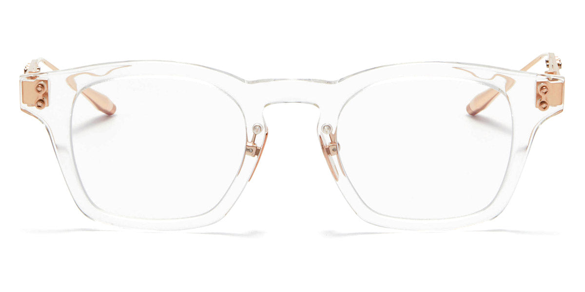 Akoni® Wise AF AKO Wise AF 418B 48 - Crystal Clear/Brushed White Gold Eyeglasses