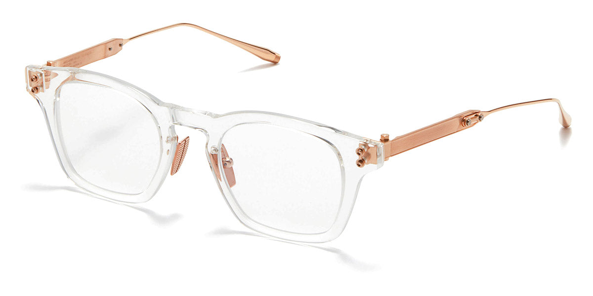 Akoni® Wise AF AKO Wise AF 418B 48 - Crystal Clear/Brushed White Gold Eyeglasses
