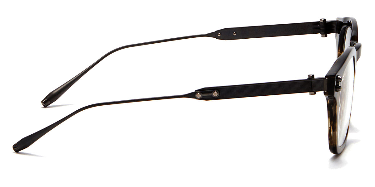 Akoni® Wise AF AKO Wise AF 418C 45 - Green Tortoise Swirl/Black Iron Eyeglasses