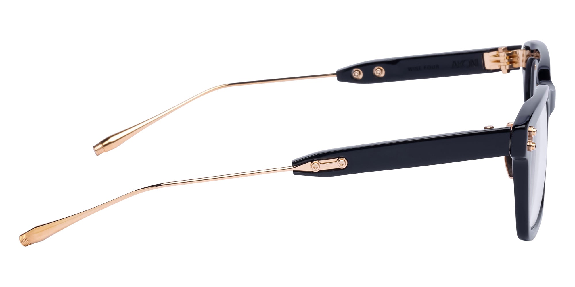 Akoni® Wise Four AF AKO Wise Four AF 530A 52 - Black/12k Gold Eyeglasses
