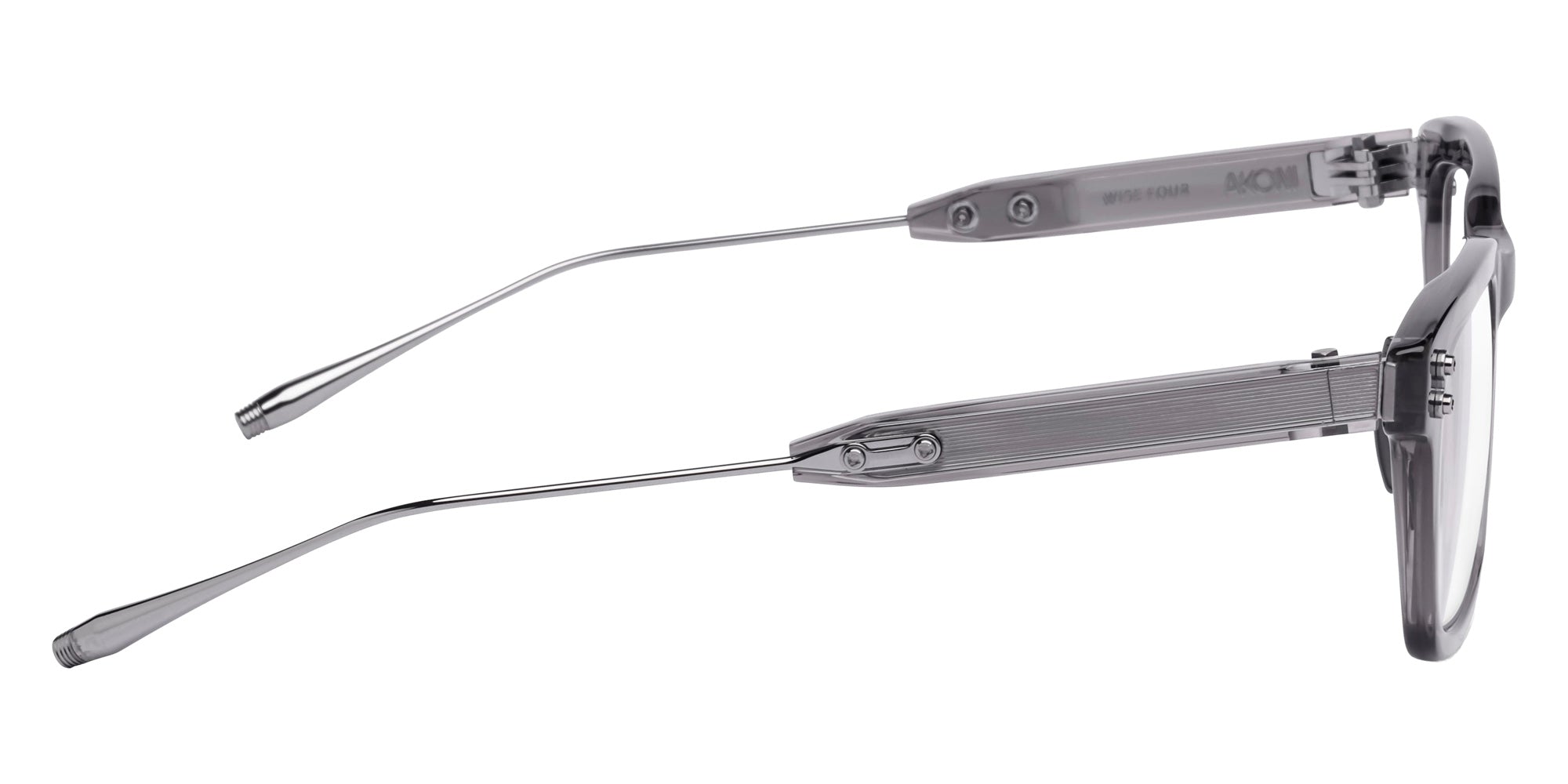 Akoni® Wise Four AF AKO Wise Four AF 530B 52 - Crystal Gray/Black Palladium Eyeglasses