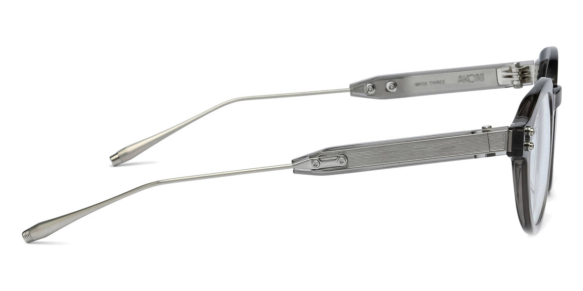 Akoni® Wise Three AKO Wise Three 520B 46 - Crystal Dark Gray/Palladium/Machine Silver Eyeglasses