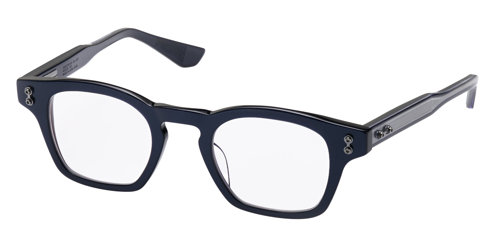Akoni® Wise Two Rx AKO Wise Two Rx 516C 48 - Solid Blue Navy/Brushed Black Palladium Eyeglasses