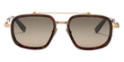 Akoni® Stellaris AKN AKS 541C 54 Sunglasses - Brushed 12k Gold/Havana/Dark Brown to Light Brown Lenses