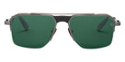 Akoni® Starliner AKN AKS 544A 57 Sunglasses - Black Iron/Black/Deep Emerald Green/Deep Emerald Green Lenses