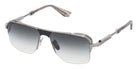 Akoni® Starliner AKN AKS 544B 57 Sunglasses - Brushed Black Palladium/Black/Grey Swirl/Dark Grey gradient Lenses