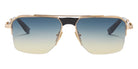 Akoni® Starliner AKN AKS 544D 57 Sunglasses - Brushed 12k Gold/Black/Moonlight Lenses