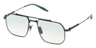 Akoni® Atlas AKN AKS 545B 55 Sunglasses - Shiny Black Iron/Deep Emerald Green/Light Deep Emerald gradient Lenses