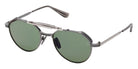 Akoni® Astrolis AKN AKS 546A 55 Sunglasses - Black Iron w/ Silver details/Grey Swirl/G15 Polarized Lenses