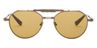 Akoni® Astrolis AKN AKS 546D 55 Sunglasses - Antiqued 12k Gold w/ 12k Gold Details/Havana/Senape Lenses