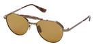 Akoni® Astrolis AKN AKS 546D 55 Sunglasses - Antiqued 12k Gold w/ 12k Gold Details/Havana/Senape Lenses