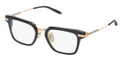 Akoni® Compton AKN AKX 542A 51 Eyeglasses - Black/Brushed 12k Gold/Clear Lenses