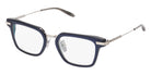 Akoni® Compton AKN AKX 542B 51 Eyeglasses - Matte Blue/Brushed Palladium/Crystal Grey/Clear Lenses