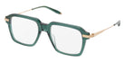 Akoni® Vera AKN AKX 543C 54 Eyeglasses - Deep Emerald Green/12k Gold/Clear Lenses